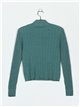 Zip neck textured cable-knit sweater (M/L-L/XL)