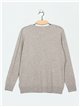 Soft sweater with rhinestone (M/L-L/XL)