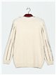 V-neck sweater with sequins (M/L-L/XL)