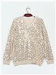 V-neck sweater with sequins (M/L-L/XL)