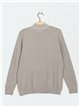 High neck metallic thread sweater (M/L-L/XL)