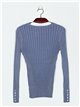 Ribbed metallic thread sweater (M/L-L/XL)