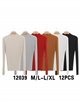 High neck ribbed metallic thread sweater (M/L-L/XL)