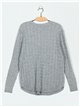 Textured cable-knit sweater (M/L-L/XL)