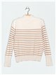 High neck striped sweater (M/L-L/XL)