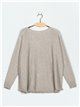 Plus size frayed edge sweater (M/L-L/XL)