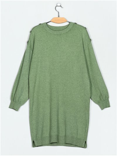 Knit dress with buttons (M/L-L/XL)