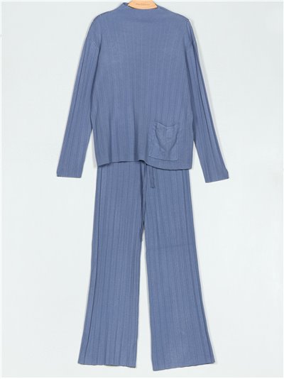 Co-Ord ribbed knit sweater + trousers (M/L-L/XL)