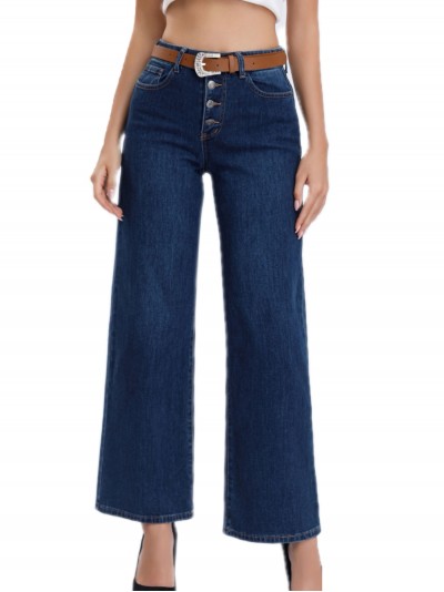 Straight jeans with buttons azul (XS-XL)