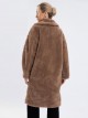 Oversized sherpa coat brown (S-M-L)