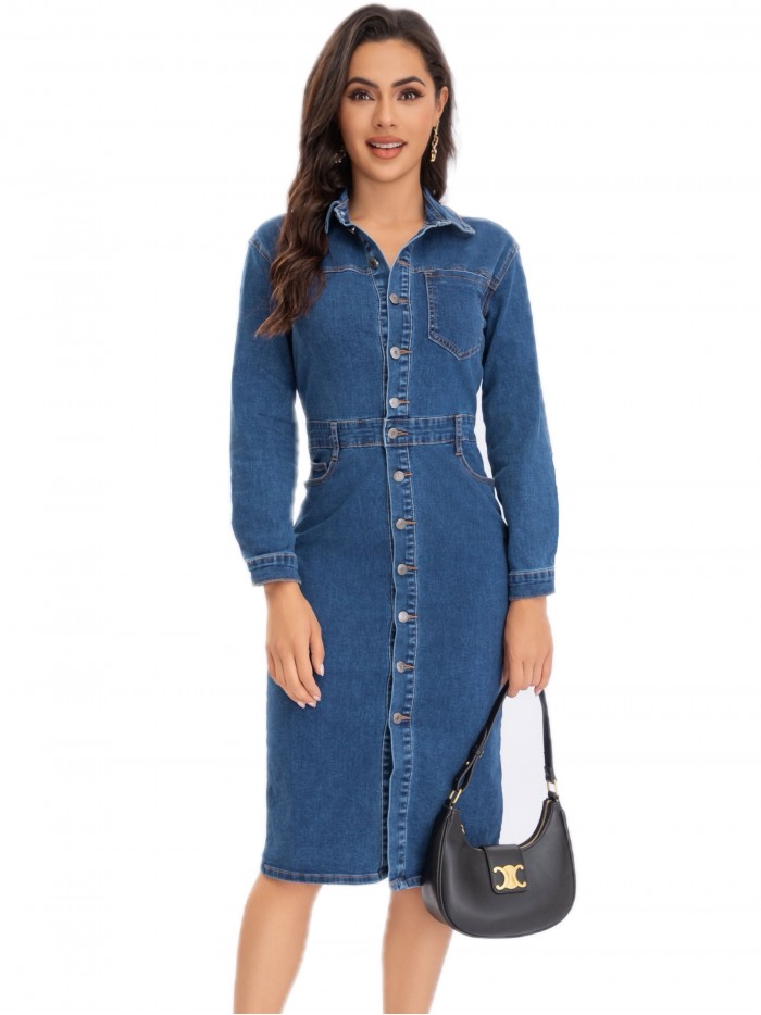 Vestido denim azul (S-XXL)