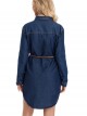 Belted denim dress azul (S-XXL)