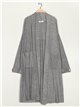 Maxi knit cardigan with pockets gris