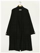 Maxi knit cardigan with pockets negro