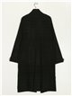 Maxi knit cardigan with pockets negro