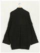 Plus size textured cardigan negro