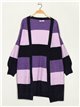 Striped cardigan morado