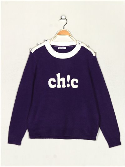 Chic sweater morado