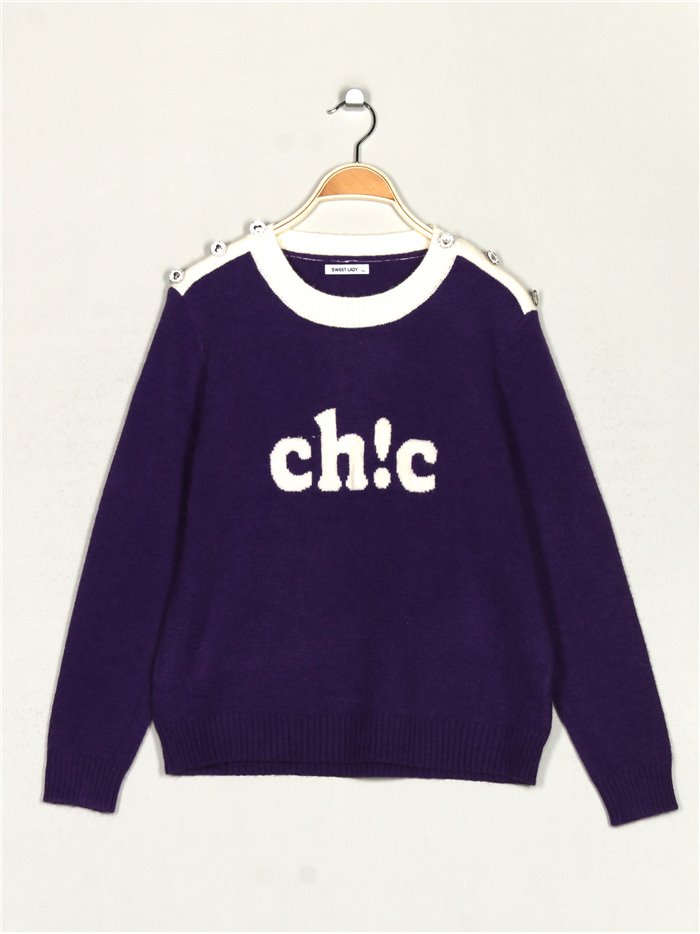 Chic sweater morado