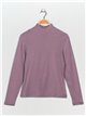 Basic fleece t-shirt morado