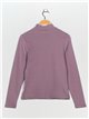 Basic fleece t-shirt morado