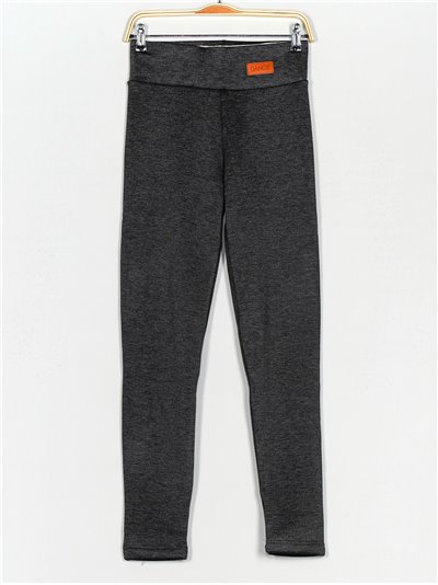 Sherpa fleece lined leggings gris