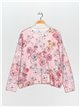 Jersey pelo floral rosa