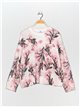 Soft floral sweater blanco