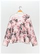 Soft floral sweater blanco