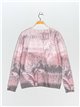 Printed soft sweater rosa