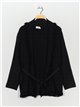 Frayed Edge knit cardigan negro