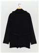 Frayed Edge knit cardigan negro