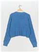 Knit cardigan with bows azul