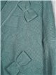 Knit cardigan with bows verde-agua