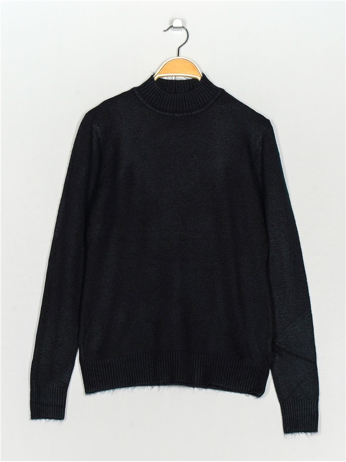 Basic sweater negro