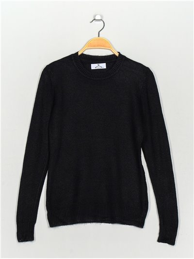 Basic sweater negro