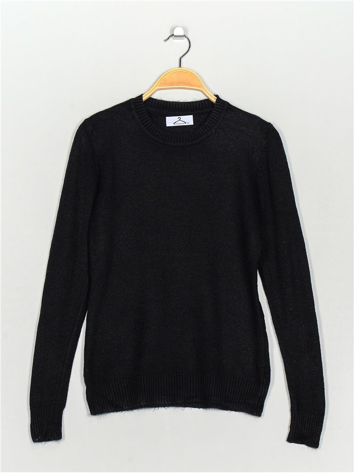 Basic sweater negro