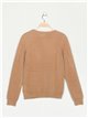 Soft faux fur sweater camel