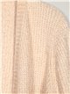 Chenille knit cardigan beis