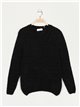 Chenille sweater negro