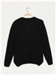 Chenille sweater negro