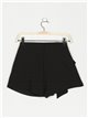 Shorts skirt with bows negro