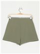 Short falda botones verde-militar