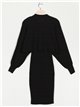 Sweater with rhinestone + Knit dress negro