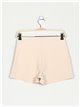 Shorts skirt with metallic detail beis