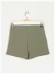 Shorts skirt with metallic detail verde-militar