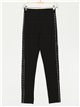 Pantalón legging pedrería negro