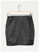 Faux leather mini skirt with rhinestone negro