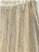 Metallic thread straight leg trousers oro-claro