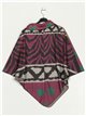 Poncho soft estrellas buganvilla